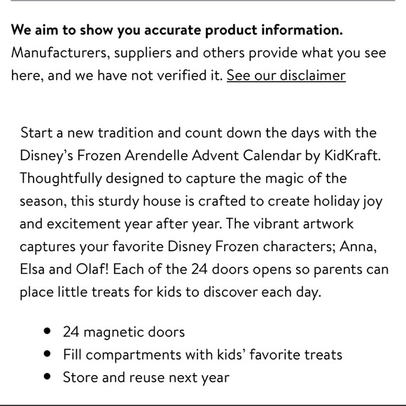 Frozen 2 Arendelle advent calendar - Picture 8 of 8